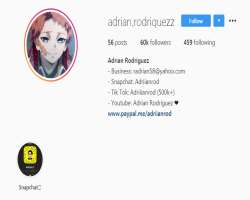 Besides being known as TikTok star, Adrian is also famous on Instagram and earned more than 60,000 fans on the platform as of 2020.